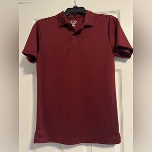 Maroon Kids Large 14/16 IZOD Polo Shirt EUC